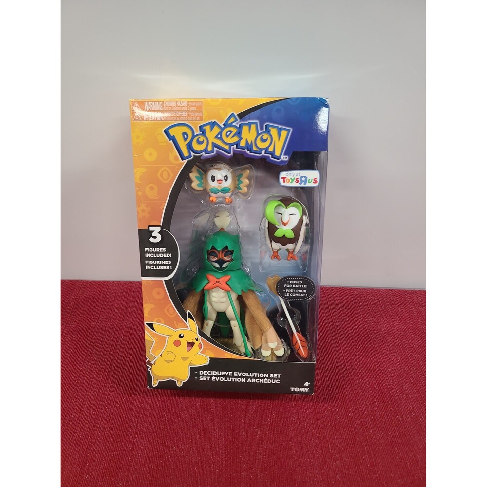 Pokemon Evolution Set Figure Pack Decidueye & Dartrix & Rowlet Toys R Us 2018